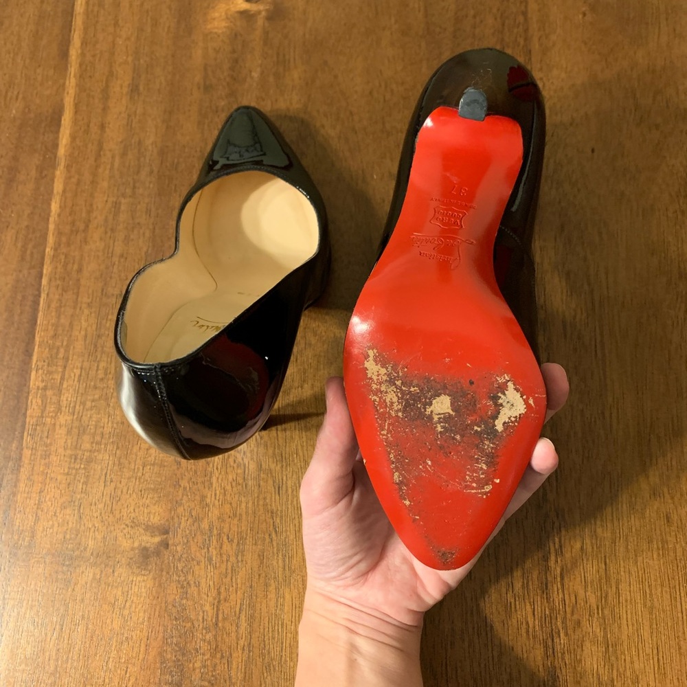 Christian Louboutin Décolleté 868 Black Patent - Picture 7 of 14